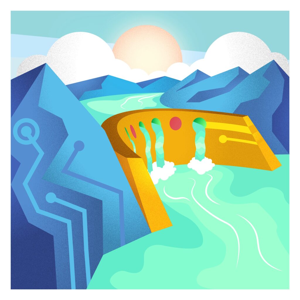 A dam controlling the flow of information